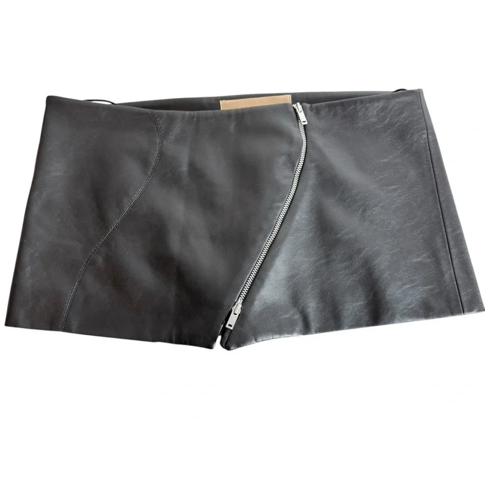 Aya Muse Asymmetrical Black Mini Skirt
